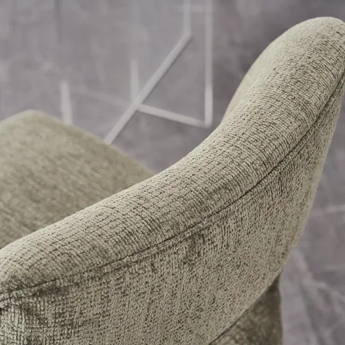 Miniatura 7 de VKNOW Juego de 2 sillas de comedor de madera, silla de comedor tapizada en tela moderna, silla de cocina, silla de cena de granja para cocina y Verde