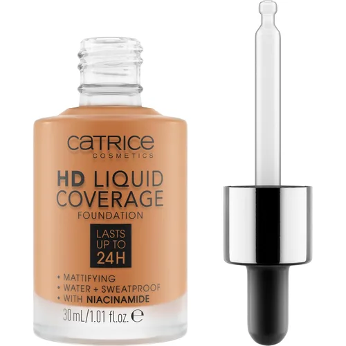 Miniatura 18 de Catrice Base de cobertura líquida HD 24H de duración, acabado mate, alta cobertura, fórmula impermeable con niacinamida Vegana y libre de 010