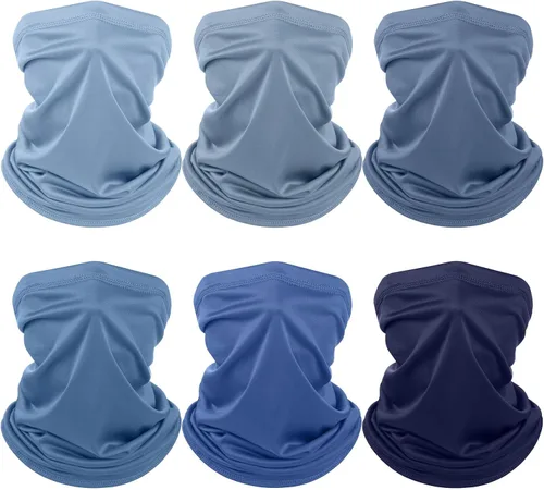 Miniatura 34 de Geyoga 6 piezas de protección UV para el verano, polaina de cuello refrescante, ropa para la cara, polaina para cuello, bufanda, protector solar