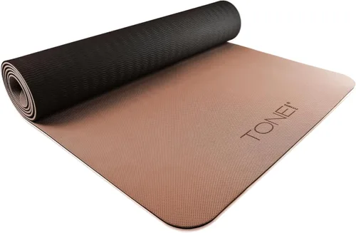 Miniatura 11 de TONE Fitness Esterilla de yoga antideslizante de 1/4 pulgadas de grosor para ejercicios y pilates para entrenamientos en casa con correa
