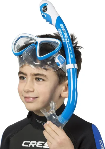 Miniatura 5 de Cressi Juego de silicona para snorkel (máscara y snorkel seco) para niños de 5 a 15 años - Pegaso e iguana seca: diseñado en Italia