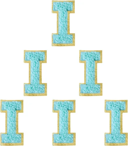 Miniatura 194 de 6 piezas de parches de letras de chenilla autoadhesivas, parches de letras preppy de 2 pulgadas para bolsos, ropa y sombreros, grandes pegatinas