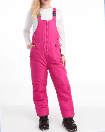 Perry Ellis Babero de nieve para niños Pantalones de nieve aislados impermeables con puño de cremallera segura Pantalones de invierno para niñas y
