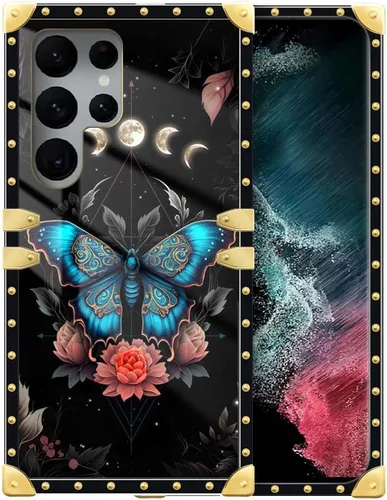 Miniatura 12 de Funda compatible con Samsung Galaxy S22 Ultra, funda protectora de TPU suave a prueba de golpes de 4 libélulas en la flor para Samsung Galaxy S22