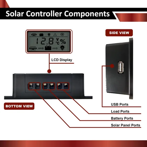Miniatura 4 de Kit de energía solar de 100 W y 12 V Batería de litio LiFePO4 de 12 V y 20 Ah Panel solar monorígido de 100 W, controlador de carga solar PWM