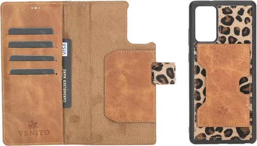 Miniatura 56 de Venito Florence - Funda de piel compatible con Samsung Galaxy S9, extra segura con bloqueo RFID, cartera desmontable para teléfono (gris decolorado)