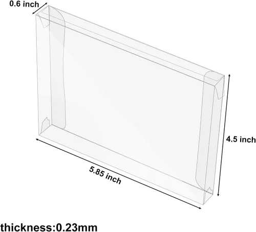Miniatura 3 de Blulu 100 paquetes de cajas de cristal de plástico transparente para tarjetas de felicitación, fundas de almacenamiento de fotos, diseño plegable