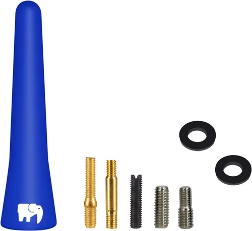 Miniatura 4 de ONE250 Antena de núcleo de cobre corto de 2.5 pulgadas, compatible con motocicletas Harley Davidson, Street Glide, Road Glide, Road King, Electra