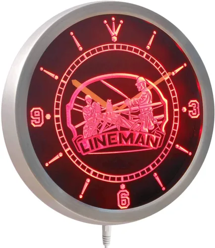 Miniatura 4 de ADVPRO Nc0391-b - Reloj de pared LED con letrero de neón
