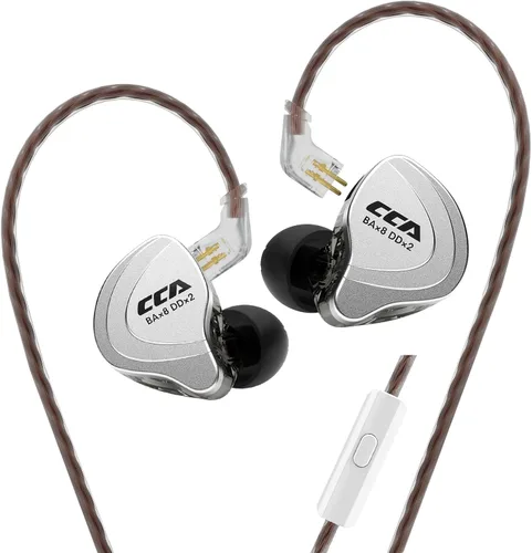 Miniatura 10 de CCA C10 Pro - Monitor intrauditivo, HiFi 1DD 4BA Hybrid Five Drivers in-Ear Earphone, carcasa de aleación de zinc + auriculares de resina con cable