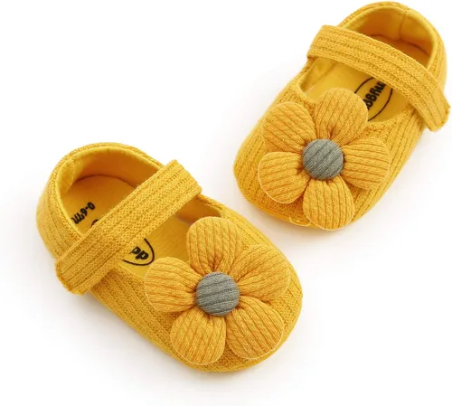 Miniatura 5 de Zapatos planos Mary Jane para bebés y niñas, con lazo, floral, princesa, vestido de boda, zapatos suaves para recién nacidos, cuna para primeros