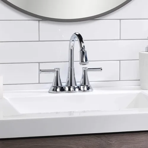 Miniatura 4 de Aqua Vista 22-B42CPL-CH-AV Grifo para lavabo de baño con luz LED cromado pulido