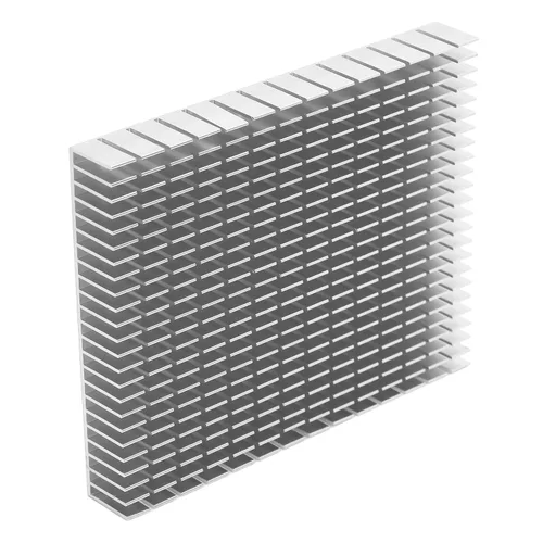 Miniatura 7 de Disipador de calor de aluminio Módulo disipador de calor 5.906x4.724x0.787 in Radiador de aleta más fresco para PC PC PCB Board Blanco