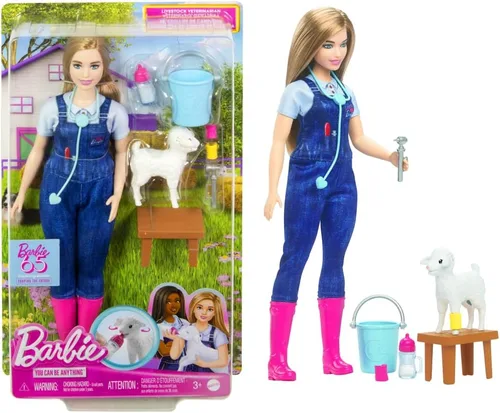 Miniatura 7 de Muñeca Barbie del 65º Aniversario y 10 Accesorios, Set de Astronauta con Muñeca Morena, Rover Rodante, Casco Espacial con Escudo Abatible y Más