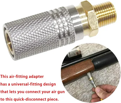 Miniatura 4 de Paintball PCP 1/8 "NPT Macho Rosca Acoplador HPA CO2 Tanque de Aire Conector de Recarga Rápida Desconexión Rápida Adaptador de Liberación Rápida