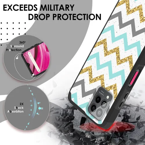 Miniatura 5 de TJS Compatible con T-Mobile Revvl 6X Pro 5G y Revvl 6 Pro 5G - Funda resistente de doble capa a prueba de golpes (compatible con montaje magnético)