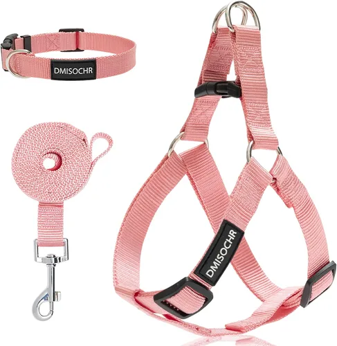 Miniatura 12 de Arnés para perro sin tirones, arnés ajustable, correa y collar para perros pequeños, medianos y grandes, arnés suave a prueba de escapes
