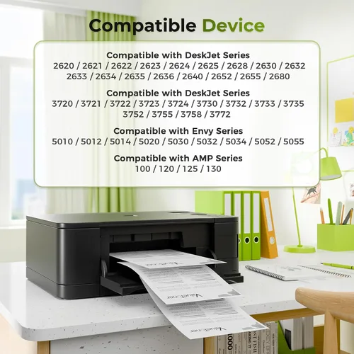 Miniatura 2 de Valuetoner - Cartucho de tinta de repuesto para HP 65 Negro, 65 XL, 65XL Negro, para impresoras HP, alto rendimiento, funciona para Envy 5055, 5052