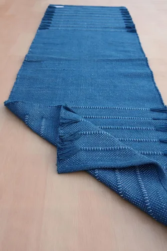 Miniatura 5 de Jaipur art & Rugs Estera de yoga de algodón orgánico - Alfombra tejida a mano ecológica - Antideslizante y gruesa (61x183x13mm) para fitness diario