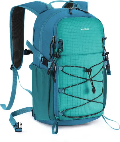 ECOHUB Mochila pequeña de senderismo para hombres y mujeres, mochilas de viaje ligeras de 20 litros, resistentes al agua, para acampar, ciclismo,