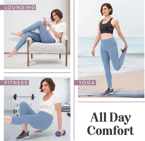Miniatura 39 de Rocky Leggings de yoga de cintura alta, para entrenamiento, correr, ropa deportiva con control de abdomen para mujer, pantalones capri y de longitud