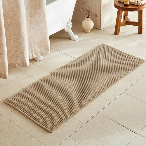 Miniatura 106 de TYUU Tapete de baño estilo gofre, tapete de baño bohemio, antideslizante, lavable, súper absorbente, de secado rápido, bonito tapete de baño