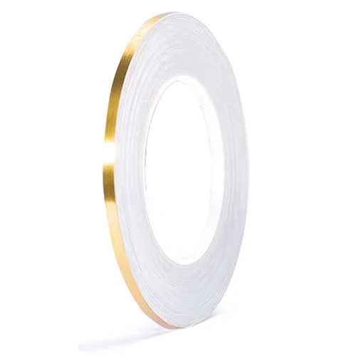 Cinta Adhesiva Dorada para Conductos, Cinta de Película Mylar Metálica, 1/5 Pulgadas X 164 Pies. Cinta de Vinilo para Rayas Decorativas para