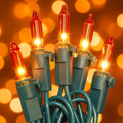Miniatura 9 de Hopolon Mini Luces en Cadena Rojas de Navidad 2 Juegos de 50 Unidades 13 Pies Bombillas Incandescentes Mini Luces en Cadena Impermeables para Rojo