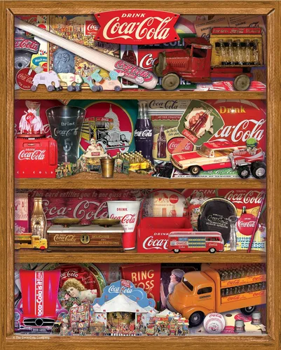 Miniatura 9 de Springbok Coca-Cola Collector's Table - Rompecabezas de 500 piezas para adultos, piezas de corte único, fabricado en Estados Unidos