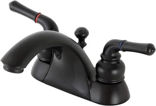 Miniatura 2 de Kingston Brass KB2628B Nápoles - Grifo de lavabo de 4 pulgadas (4 pulgadas) emergente de latón, níquel cepillado cepillado níquel
