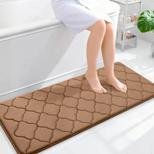 Miniatura 259 de OLANLY Alfombra de Baño de Espuma Viscoelástica de 24 x 16 pulgadas, Ultra Suave y Absorbente, Alfombras de Baño Antideslizantes, Cómodas, Lavables