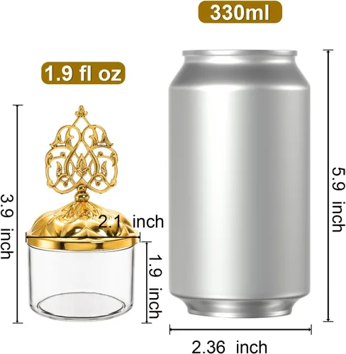 Miniatura 2 de Paquete de 24 cajas de regalo transparentes rellenables con tapas de cúpula dorada, caja de dulces de plástico en forma de cúpula de boda