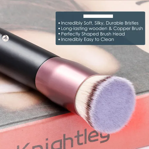 Miniatura 7 de KINGMAS Brochas de maquillaje de doble punta y brocha de base plana