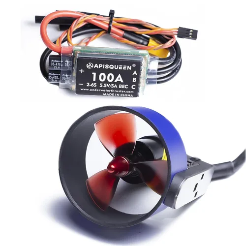 Miniatura 10 de Propulsor Submarino U5 de 12-24V 800W, Motor sin Escobillas de Empuje de 15.4 Libras, Uso en Agua Dulce, para Botes Inflables, Kayaks (CCW)