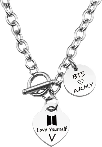 ARETIS Kpop Bangtan - Collar para niños Be the best J-HOPE JIMIN JIN JK RM SUGA V Collar Bangtan Boys Lover Jewelry Regalo para niños fans de