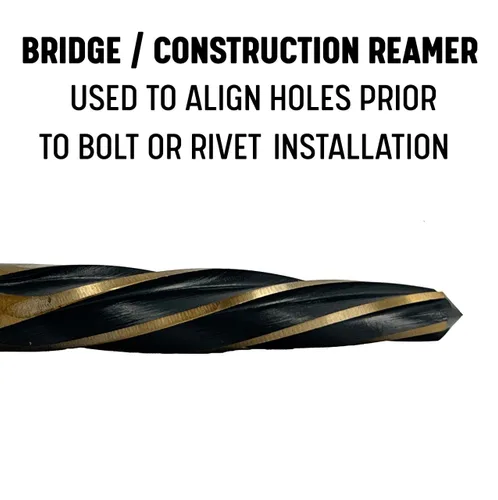 Miniatura 2 de Drill America Escariador de puente/construcción de 1" con vástago de 1/2", acabado negro y dorado, serie KFD
