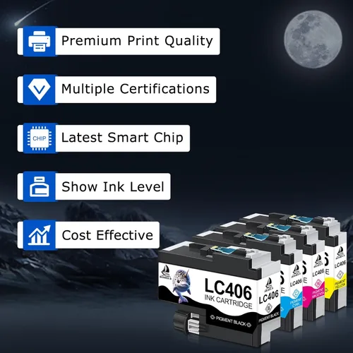 Miniatura 3 de DOUBLE D LC406 - Cartuchos de tinta compatibles con Brother LC406 LC406XL para impresora Brother MFC-J4335DW MFC-J4345DW MFC-J4535DW MFC-J5955DW