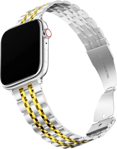 Miniatura 10 de Correa de metal compatible con Apple iWatch de 1.496 pulgadas, 1.575 pulgadas, 1.654 pulgadas, 1.732 pulgadas, correas de repuesto de acero