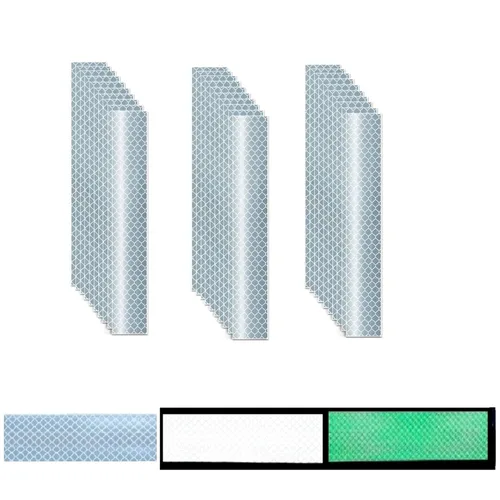 Miniatura 195 de Cinta reflectante blanca de 4 pulgadas, adhesivo de seguridad de advertencia impermeable para exteriores (10 pies)