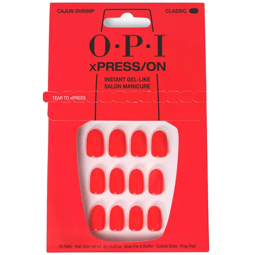 Miniatura 19 de OPI xPRESS/ON Press on Nails Short Round Classic, Long Almond & Coffin Shape Press-On Professional Nail Art Kit Zapatilla de cristal Velvet White