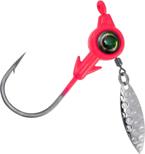 Miniatura 9 de Dr.Fish Paquete de 10 jigs Underspin Jigs Heads 3D Eye Freshwater Swimbait Jig Freshwater Bass Walleye Fishing Mustad Hooks Sauce Blade 1/8oz, Sin