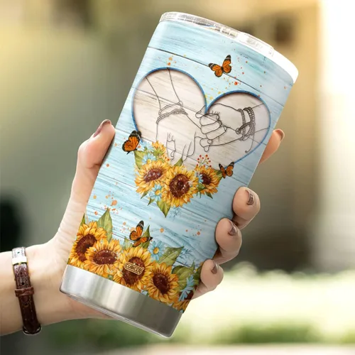 Miniatura 5 de CUBICER Vaso de café para parejas, taza de viaje floral con tapa, regalos de cumpleaños para mujeres, esposa, novias, adultos, vasos con aislamiento