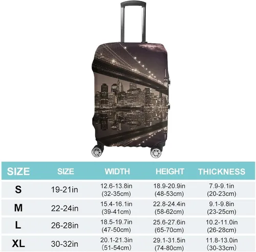 Miniatura 2 de Funda lavable para equipaje, protector de maleta, decoración de puente de Brooklyn, se adapta a maletero de 22 a 24 pulgadas, para viajes, verano