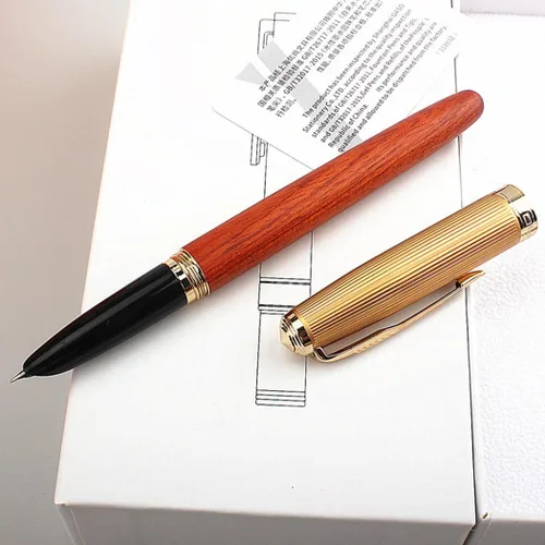 Miniatura 3 de Jinhao 85 Pluma Estilográfica Extra Fina 0.015 in (Madera de Tigre)