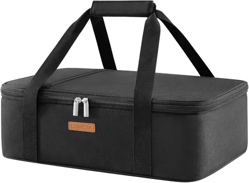LUNCIA Cazuela aislada de un solo piso, bolsa de lasaña mantiene la comida caliente o fría, bolsa térmica para comidas comidas, picnic y comidas al