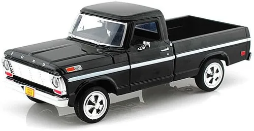 1969 F-100 Pickup Truck Negro 1/24 Diecast Model Car por Motormax 79315bk