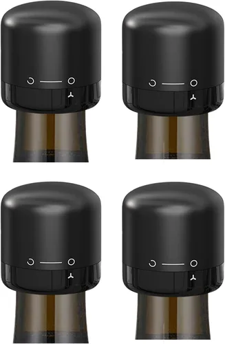 Miniatura 6 de Tapón de vino para vino, paquete de 2 tapones de botella de vino sellado de silicona, sellador de vino reutilizable de giro para sellar, tapón