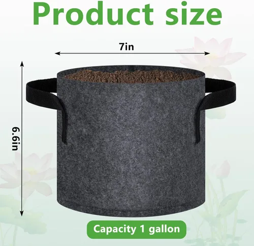 Miniatura 4 de DECOHS Paquete de 12 macetas acuáticas para estanque, macetas de tela reutilizables para plantas acuáticas, cestas de plantas de estanque 1 galón.