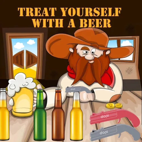Miniatura 6 de Abrebotellas de cerveza, abrebotellas de DOPI Gun, lanzador creativo y divertido lanzador de tapas de cerveza, abridor de botellas de cerveza