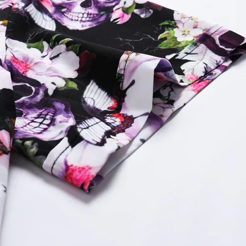 Miniatura 6 de SheLucki - Camisa hawaiana para hombre, unisex, de manga corta, con botones, para la playa y el verano, ropa casual estampada con sombra de palmas
